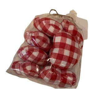 Valentines Day Hearts 8 Piece Buffalo Plaid Check Vase Bowl Filler Scatter Decor